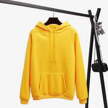 Load image into Gallery viewer, 2018 Fashion Solid Color Autumn And Winter Plus Velvet Loose Women's Sweatshirt Hooded Collar Long Sleeve Casual Sky Blue Hoodie