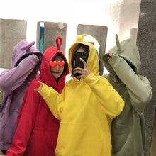 Load image into Gallery viewer, MISSKY Autumn Winter Women Sweatshirt  Solid Color Cute Teletubby Design Sweatshirt Hoodies Loose Pullover Casual All-match Top
