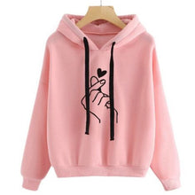 Load image into Gallery viewer, Harajuku Unisex Hoodies Sweatshirt Pullover Tops Autumn Winter Women Men Unisex Heart Printed Hooded Casual Long-sleeved Coat
