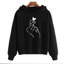 Load image into Gallery viewer, Harajuku Unisex Hoodies Sweatshirt Pullover Tops Autumn Winter Women Men Unisex Heart Printed Hooded Casual Long-sleeved Coat
