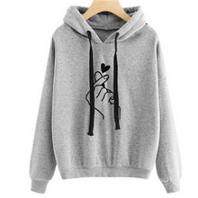 Load image into Gallery viewer, Harajuku Unisex Hoodies Sweatshirt Pullover Tops Autumn Winter Women Men Unisex Heart Printed Hooded Casual Long-sleeved Coat
