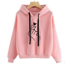 Load image into Gallery viewer, Harajuku Unisex Hoodies Sweatshirt Pullover Tops Autumn Winter Women Men Unisex Heart Printed Hooded Casual Long-sleeved Coat
