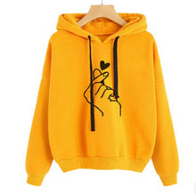 Load image into Gallery viewer, Harajuku Unisex Hoodies Sweatshirt Pullover Tops Autumn Winter Women Men Unisex Heart Printed Hooded Casual Long-sleeved Coat
