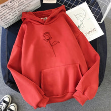 Load image into Gallery viewer, Autumn Streetwear Rose Flower Printing Hoodies Pullovers Fashion Harajuku Winter Hoodie Women Loose Korean Style Sweatshirt
