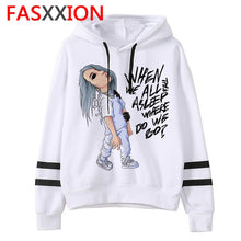 Load image into Gallery viewer, Billie Eilish Hoodies men/women funny hip hop fashion kawaii Sweatshirt Graphic harajuku 90s Tumblr hooded streetwear male
