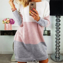 Load image into Gallery viewer, Oversized Women Long Sleeve Knit Cardigan Jumper Tops Loose Casual Sweater Dress
