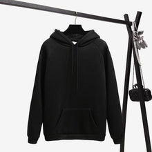 Load image into Gallery viewer, 2018 Fashion Solid Color Autumn And Winter Plus Velvet Loose Women's Sweatshirt Hooded Collar Long Sleeve Casual Sky Blue Hoodie
