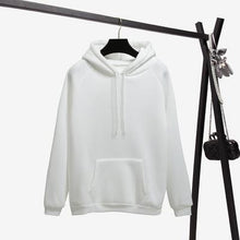 Load image into Gallery viewer, 2018 Fashion Solid Color Autumn And Winter Plus Velvet Loose Women's Sweatshirt Hooded Collar Long Sleeve Casual Sky Blue Hoodie
